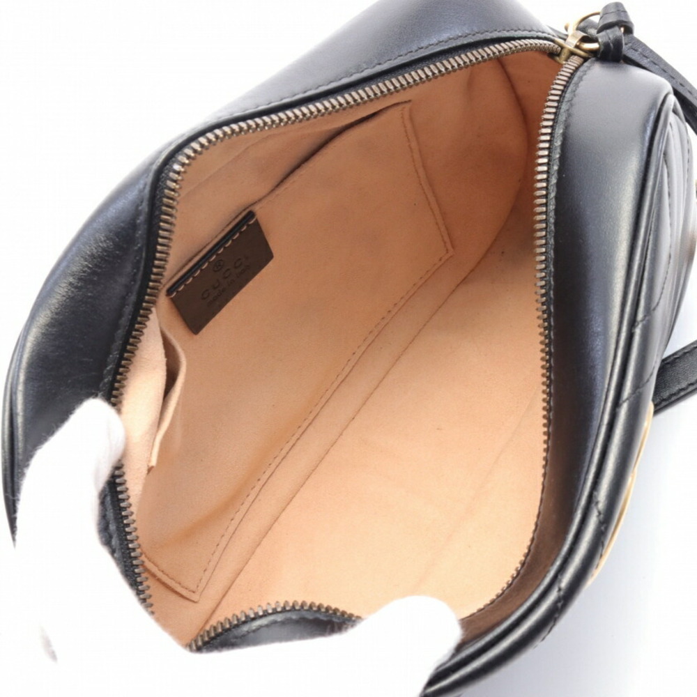 Gucci GG Marmont chain Shoulder Bag black leather - Picture 3 of 6